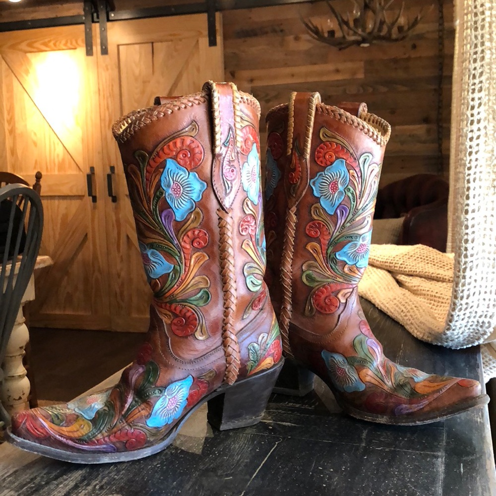 Hand tooled Corral boots